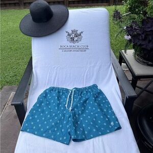 Mens Original Penguin by Munsingwear Lined Swim Trunks Shorts Sz L  TEAL GREEN